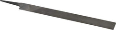 Value Collection - 10" Long, Smooth Cut, Knife American-Pattern File - Double Cut, 1/4" Overall Thickness, Tang - Exact Tool & Supply