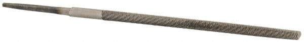 Value Collection - 4" Long, Second Cut, Round American-Pattern File - Double Cut, Tang - Exact Tool & Supply