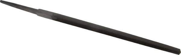 Value Collection - 6" Long, Smooth Cut, Square American-Pattern File - Double Cut, 7/32" Overall Thickness, Tang - Exact Tool & Supply