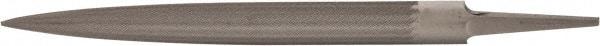 Grobet - 10" Standard Precision Swiss Pattern Half Round File - Double Cut, 1" Width Diam x 19/64" Thick, With Tang - Exact Tool & Supply