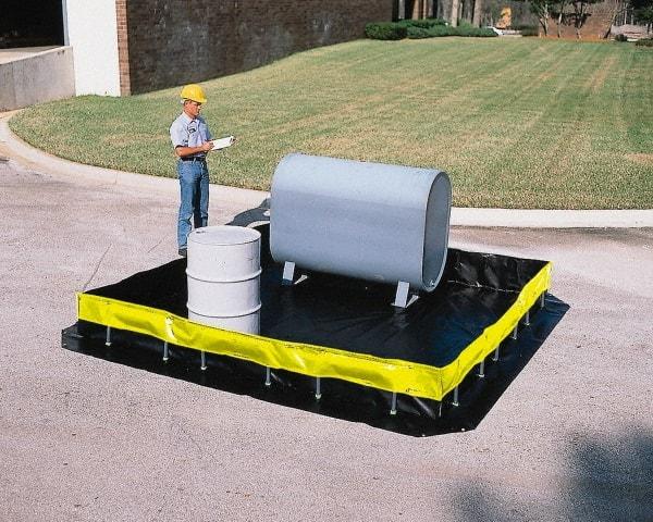 UltraTech - 5,610 Gal Polyethylene High Wall Berm - 1' High x 15' Wide x 50" Long - Exact Tool & Supply