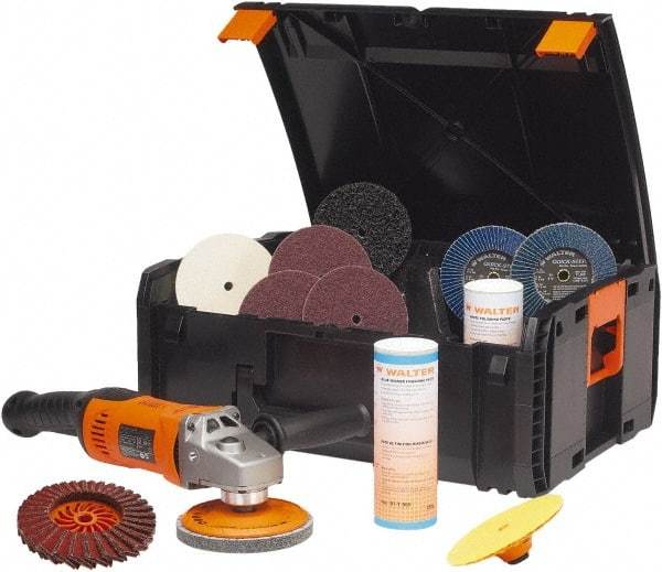 WALTER Surface Technologies - 6" Pad Diam, 2,000 to 7,300 RPM, Handheld Electric Buffer - 12.4 Amps, 120 Volts - Exact Tool & Supply