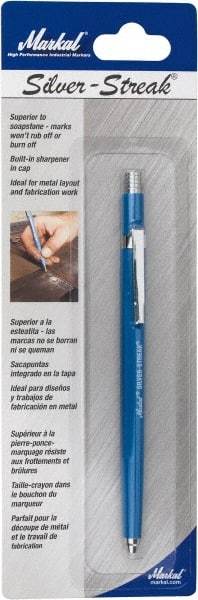 Markal - Metallic Silver Graphite Petroleum Base Marker - Fine Tip - Exact Tool & Supply