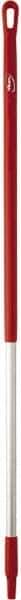 Vikan - 51 x 1-1/4" Aluminum Squeegee Handle - European Threaded Connection, Red - Exact Tool & Supply