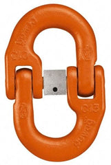 Pewag - G80 Grade Dacromet Alloy Steel Non-Removable Coupling Link - 1/2" Diameter, 15,000 Lb Load Limit - Exact Tool & Supply