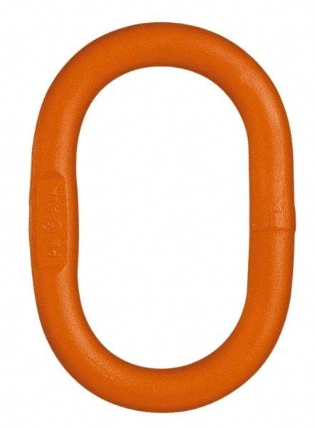 Pewag - G100 Grade Orange Alloy Steel Oblong Master Link - 1-1/2" Diameter, 61,100 Lb Load Limit - Exact Tool & Supply