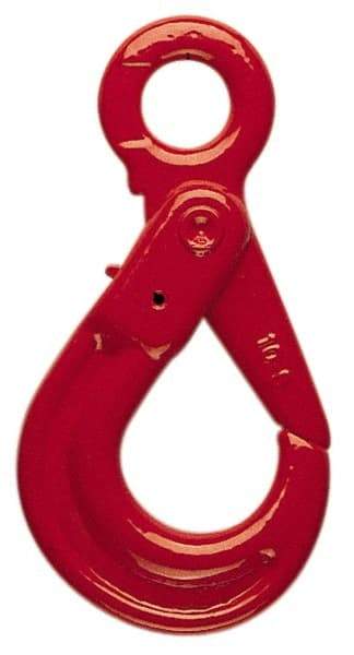 Pewag - 18,100 Lb Capacity, Chain Grade 80, Alloy Steel Eye Hook - 2.64" Hook Throat, 10" Reach, 1-31/32" Eye ID, 5/8" Chain Diam, Dacromet - Exact Tool & Supply