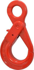 Pewag - 7,100 Lb Capacity, Chain Grade 80, Alloy Steel Eye Hook - 6-13/16" Reach, 1-3/8" Eye ID, 3/8" Chain Diam, Dacromet - Exact Tool & Supply