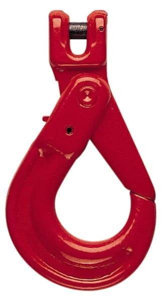 Pewag - 5/8 Inch Chain Diameter, Grade 80 Clevis Hook - 18,100 Lbs. Load Capacity, 0/01 Inch Inside Diameter, 53/64 Inch Pin Diameter, 2-23/64 Inch Hook Throat, 1-3/8 Inch Hook Width - Exact Tool & Supply