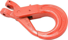 Pewag - 3/8 Inch Chain Diameter, Grade 80 Clevis Hook - 7,100 Lbs. Load Capacity, 15/32 Inch Inside Diameter, 15/32 Inch Pin Diameter, 1-31/32 Inch Hook Throat, 1-49/64 Inch Hook Width - Exact Tool & Supply