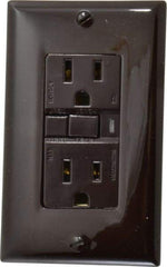 Cooper Wiring Devices - 1 Phase, 5-15R NEMA, 125 VAC, 15 Amp, Self Grounding, GFCI Receptacle - 2 Pole, Back and Side Wiring, Tamper Resistant, Specification Grade - Exact Tool & Supply