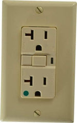 Cooper Wiring Devices - 1 Phase, 5-20R NEMA, 125 VAC, 20 Amp, Self Grounding, GFCI Receptacle - 2 Pole, Back and Side Wiring, Tamper Resistant, Hospital Grade - Exact Tool & Supply