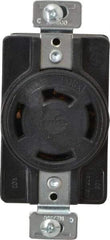 Cooper Wiring Devices - 120/208 VAC, 20 Amp, NonNEMA, Ungrounded Receptacle - 4 Poles, 4 Wire, Female End, Black - Exact Tool & Supply