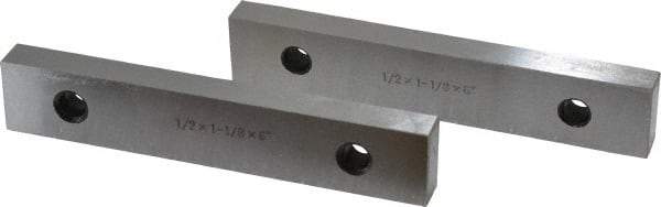 SPI - 6" Long x 1-1/8" High x 1/2" Thick, Steel Parallel - 0.0003" & 0.002" Parallelism, Sold as Matched Pair - Exact Tool & Supply