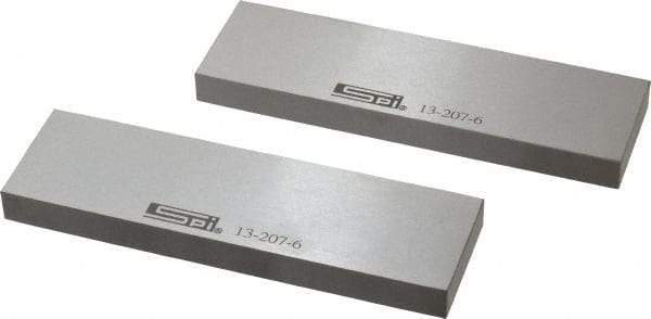 SPI - 6" Long x 1-3/4" High x 1/2" Thick, Steel Parallel - 0.0003" & 0.002" Parallelism, Sold as Matched Pair - Exact Tool & Supply