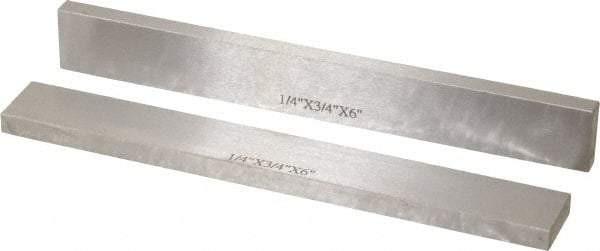 SPI - 6" Long x 3/4" High x 1/4" Thick, Steel Parallel - 0.0003" & 0.002" Parallelism, Sold as Matched Pair - Exact Tool & Supply