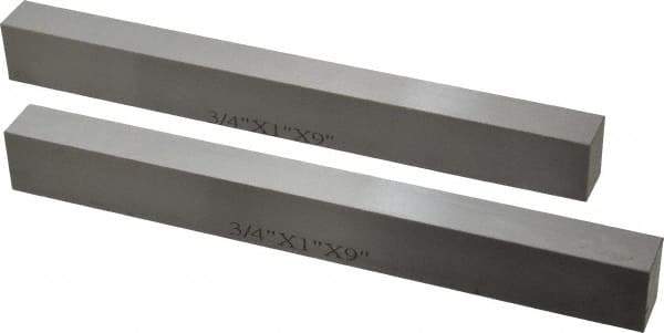 SPI - 9" Long x 1" High x 3/4" Thick, Steel Parallel - 0.0003" & 0.002" Parallelism, Sold as Matched Pair - Exact Tool & Supply