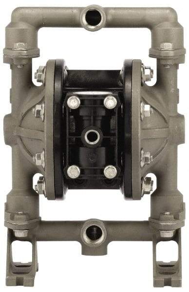 ARO/Ingersoll-Rand - 1/2" NPT, Metallic, Air Operated Diaphragm Pump - Nitrile Diaphragm, Aluminum Housing - Exact Tool & Supply