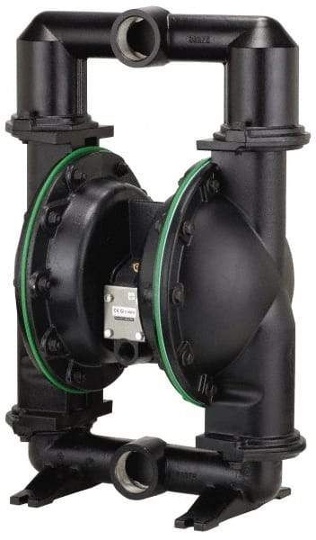ARO/Ingersoll-Rand - 2" NPT, Metallic, Air Operated Diaphragm Pump - PTFE Diaphragm, Aluminum Housing - Exact Tool & Supply