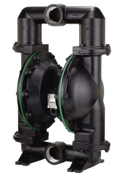 ARO/Ingersoll-Rand - 3" NPT, Metallic, Air Operated Diaphragm Pump - Santoprene Diaphragm, Aluminum Housing - Exact Tool & Supply