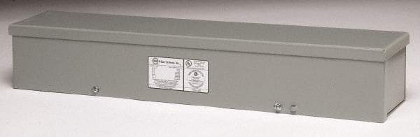 Cooper B-Line - 4" High x 24" Wide x 4" Long, Screw Mount Wire Duct - Gray, 7 Knockouts, Screw, Steel - Exact Tool & Supply