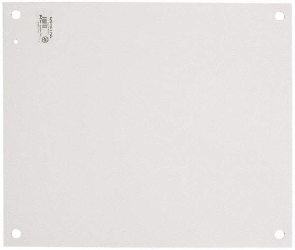 Cooper B-Line - 14-1/2" OAW x 17" OAH Powder Coat Finish Electrical Enclosure Nonperforated Panel - 20" x 16" Box, 14 Gauge Steel, Use with 20166-1/20168-1 - Exact Tool & Supply