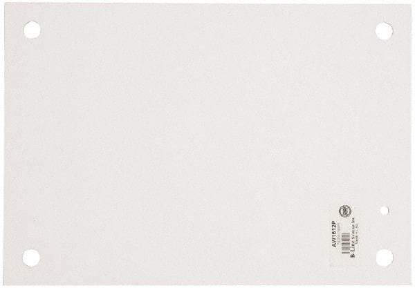 Cooper B-Line - 13" OAW x 17" OAH Powder Coat Finish Electrical Enclosure Nonperforated Panel - 20" x 16" Box, 12 Gauge Steel, Use with 16206-12/16208-12/201610-12/201612-12/20168-12 - Exact Tool & Supply
