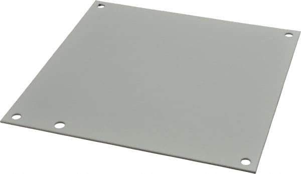 Cooper B-Line - 6-7/8" OAW x 6-7/8" OAH Powder Coat Finish Electrical Enclosure Nonperforated Panel - 8" x 8" Box, 14 Gauge Steel, Use with 884-12CHC/884-12CHSC/884-12LC/884-12SC/886-12CHC/886-12CHSC - Exact Tool & Supply