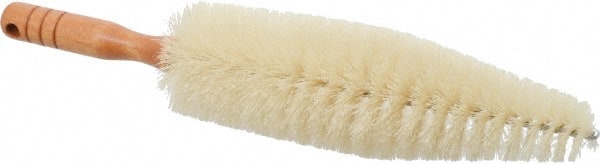 Schaefer Brush - Spoke Brushes; Brush Length: 9 (Inch); Overall Length (Inch): 14 ; Brush Material: Tampico ; Small End Diameter: 1-1/4 (Inch); Large End Diameter: 2-1/2 (Inch); Handle Length: 4-1/2 (Inch) - Exact Tool & Supply