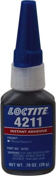 Loctite - 20 Gal Bottle Black Instant Adhesive - 24 hr Full Cure Time - Exact Tool & Supply