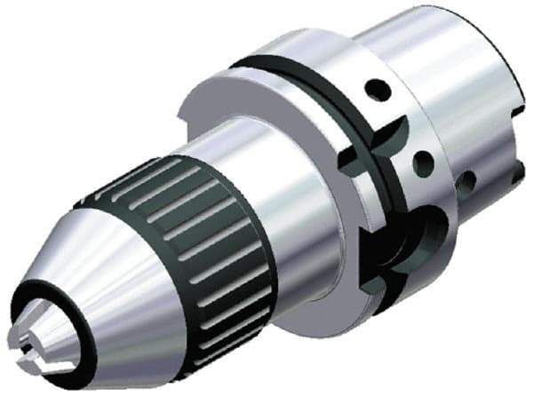 Kennametal - HSK63, 3 to 15.88mm Capacity, Tapered Mount Drill Chuck - Keyed, 52mm Sleeve Diam, 52mm Open Length - Exact Tool & Supply