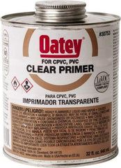 Oatey - 32 oz All Purpose Primer/Cleaner - Clear, Use with PVC - Exact Tool & Supply