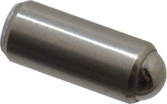 Gibraltar - 0.44" Body Length x 3/16" Body Diam, 1 Lb Init to 2.5 Lb Final End Force, Stainless Steel Press Fit Ball Plunger - 5/32" Ball Diam, 0.058" Max Ball Reach, +0.0010; +0.0020" Tolerance - Exact Tool & Supply