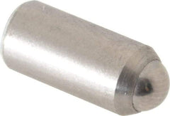 Gibraltar - 0.525" Body Length x 1/4" Body Diam, 1.5 Lb Init to 3.5 Lb Final End Force, Stainless Steel Press Fit Ball Plunger - 3/16" Ball Diam, 0.07" Max Ball Reach, +0.0010; +0.0020" Tolerance - Exact Tool & Supply