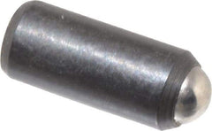 Gibraltar - 0.284" Body Length x 1/8" Body Diam, 0.75 Lb Init to 2.5 Lb Final End Force, Steel Press Fit Ball Plunger - 0.093" Ball Diam, 0.035" Max Ball Reach, +0.0010; +0.0020" Tolerance - Exact Tool & Supply