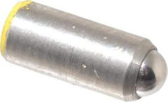 Gibraltar - 0.284" Body Length x 1/8" Body Diam, 2 Lb Init to 5 Lb Final End Force, Stainless Steel Press Fit Ball Plunger - 0.093" Ball Diam, 0.035" Max Ball Reach, +0.0010; +0.0020" Tolerance - Exact Tool & Supply