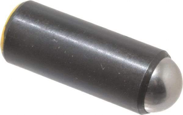 Gibraltar - 1.218" Body Length x 1/2" Body Diam, 12 Lb Init to 23 Lb Final End Force, Steel Press Fit Ball Plunger - 7/16" Ball Diam, 0.161" Max Ball Reach, +0.0010; +0.0020" Tolerance - Exact Tool & Supply