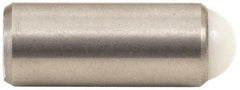 Gibraltar - 0.284" Body Length x 1/8" Body Diam, 0.5 Lb Init to 1 Lb Final End Force, Stainless Steel Press Fit Ball Plunger - 0.093" Ball Diam, 0.035" Max Ball Reach, +0.0010; +0.0020" Tolerance - Exact Tool & Supply