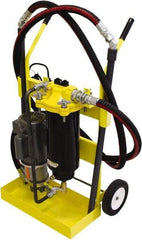 Parker - 16 GPM, 1" Hose Diam, Diesel Gear Tank Pump & Motor with a Water Separator Element - Cast Aluminum Pump, 1" Inlet, 1" Outlet, 110 Volts, 8' Hose Length, 3/4 hp - Exact Tool & Supply