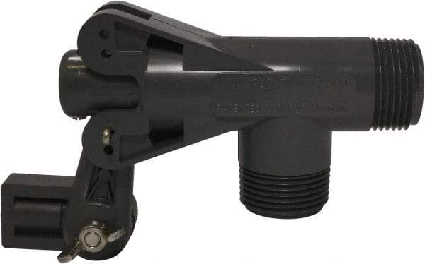 Control Devices - 1-1/4" Pipe, PVC, Angle Pattern-Double Seat, Mechanical Float Valve - 100 psi, MNPT End Connections - Exact Tool & Supply