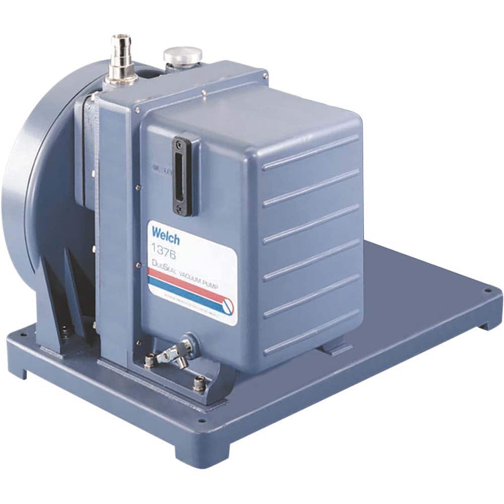 Welch - Rotary Vane-Type Vacuum Pumps; Horsepower: N/A ; Voltage: N/A ; Cubic Feet per Minute: 10.60 ; Length (Decimal Inch): 20.0000 ; Width (Decimal Inch): 14.0000 ; Height (Inch): 15.4 - Exact Tool & Supply