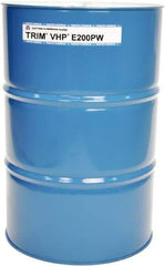 Master Fluid Solutions - Trim VHP E200PW, 54 Gal Drum Cutting & Grinding Fluid - Water Soluble, For Tapping, Reaming, Grinding - Exact Tool & Supply