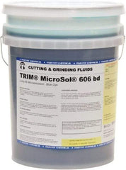Master Fluid Solutions - Trim MicroSol 606 bd, 5 Gal Pail Cutting & Grinding Fluid - Semisynthetic - Exact Tool & Supply