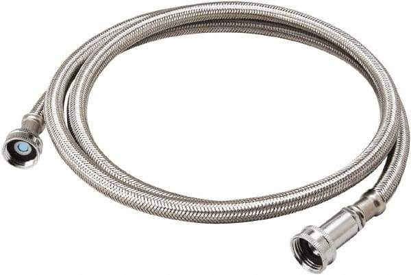 B&K Mueller - 3/4" Hose Inlet, 3/4" Hose Thread Outlet, Stainless Steel Washing Machine Connector - Use with Washer Machines - Exact Tool & Supply