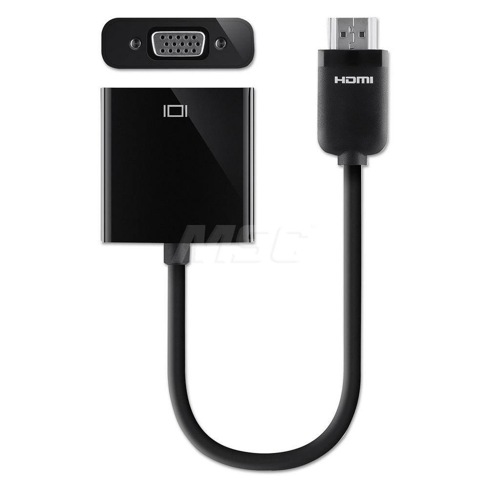 Belkin - Office Machine Supplies & Accessories; Office Machine/Equipment Accessory Type: Audio Adapter ; For Use With: VGA Monitor ; Color: Black - Exact Tool & Supply