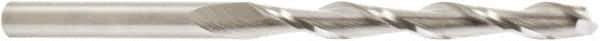 Amana Tool - 1/4" Cutting Diam x 2-1/4" Length of Cut, 2 Flute, Upcut Spiral Router Bit - Uncoated, Right Hand Cut, Solid Carbide, 4" OAL x 1/4" Shank Diam, Flute, 30° Helix Angle - Exact Tool & Supply