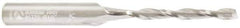 Amana Tool - 1/8" Cutting Diam x 1-1/8" Length of Cut, 2 Flute, Upcut Spiral Router Bit - Uncoated, Right Hand Cut, Solid Carbide, 2-1/2" OAL x 1/4" Shank Diam, Flute, 30° Helix Angle - Exact Tool & Supply