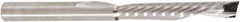 Amana Tool - 1/4" Cutting Diam x 1-1/2" Length of Cut, 1 Flute, Downcut Spiral Router Bit - Uncoated, Right Hand Cut, Solid Carbide, 3" OAL x 1/4" Shank Diam, 30° Helix Angle - Exact Tool & Supply