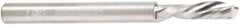 Amana Tool - 3/16" Cutting Diam x 5/8" Length of Cut, 1 Flute, Downcut Spiral Router Bit - Uncoated, Right Hand Cut, Solid Carbide, 2-1/2" OAL x 3/16" Shank Diam, 30° Helix Angle - Exact Tool & Supply