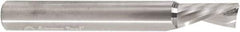 Amana Tool - 3/8" Cutting Diam x 3/4" Length of Cut, 1 Flute, Downcut Spiral Router Bit - Uncoated, Right Hand Cut, Solid Carbide, 3" OAL x 1/4" Shank Diam, 30° Helix Angle - Exact Tool & Supply
